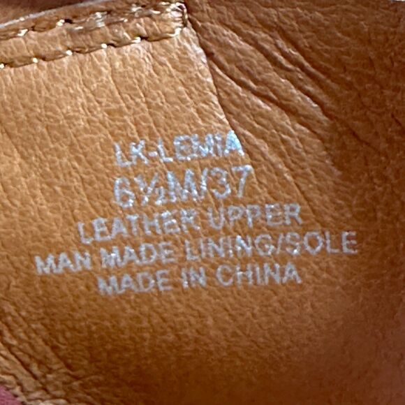 New Lucky Brand Lemia Heel Leather Sandal Burgundy Women's 6.5M/EU37 NWOB - Picture 10 of 11